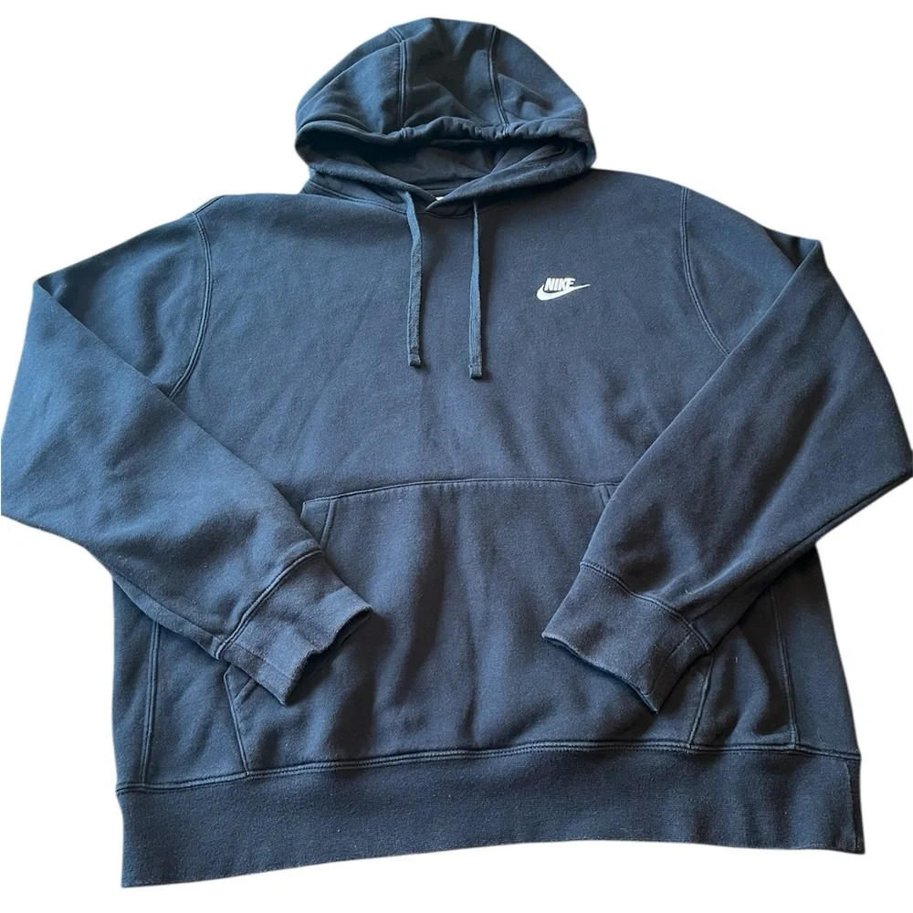 Nike Sportswear Club Fleece Hoodie Black Size L - Picture 6 of 15